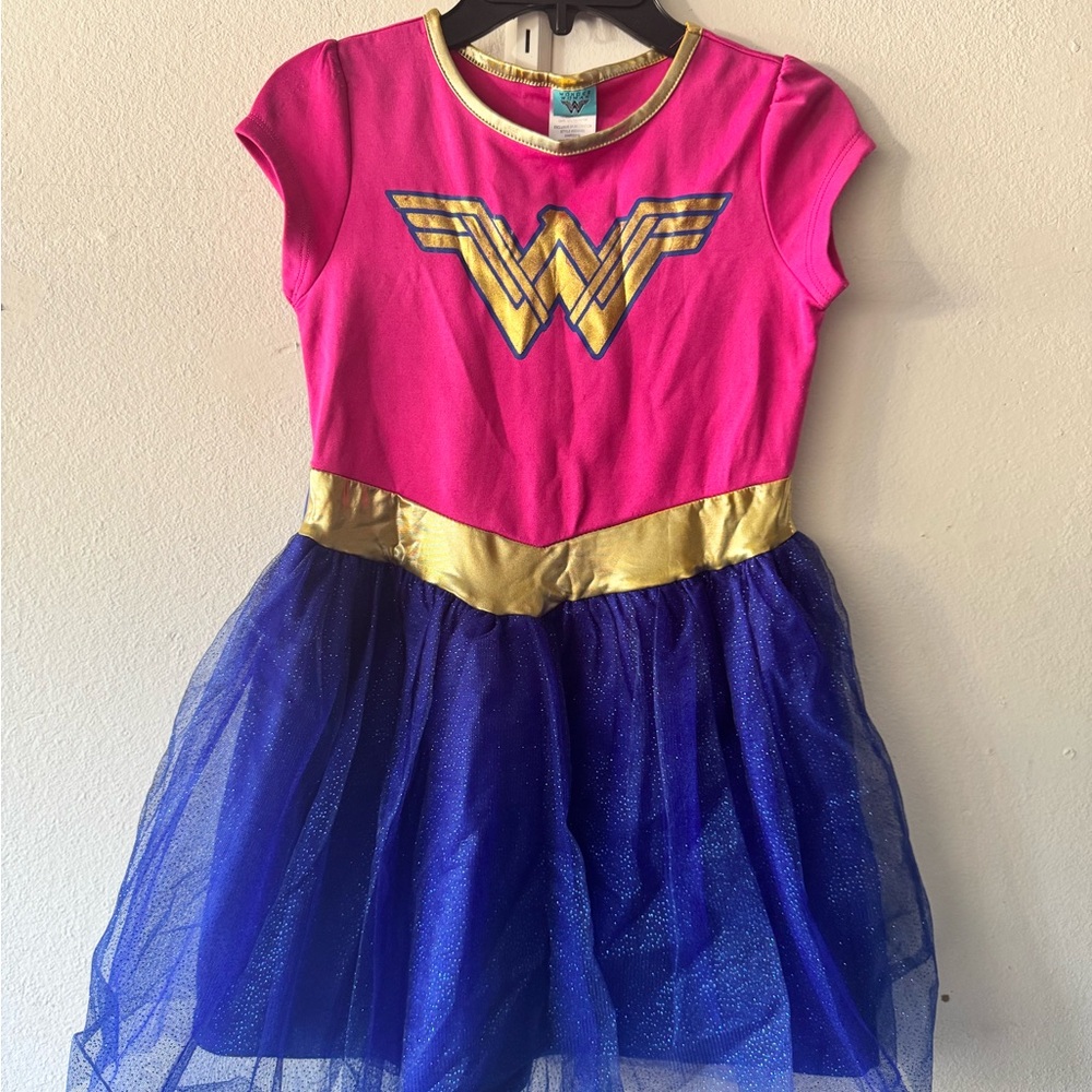 Wonder Woman Kids Costume - Pink, Gold, and Blue
